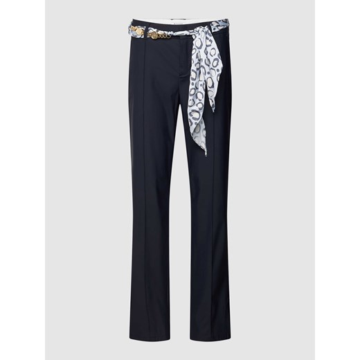 Spodnie materiałowe ze średnim stanem i wiązanym paskiem model ‘MAY’ ze sklepu Peek&Cloppenburg  w kategorii Spodnie damskie - zdjęcie 169806783
