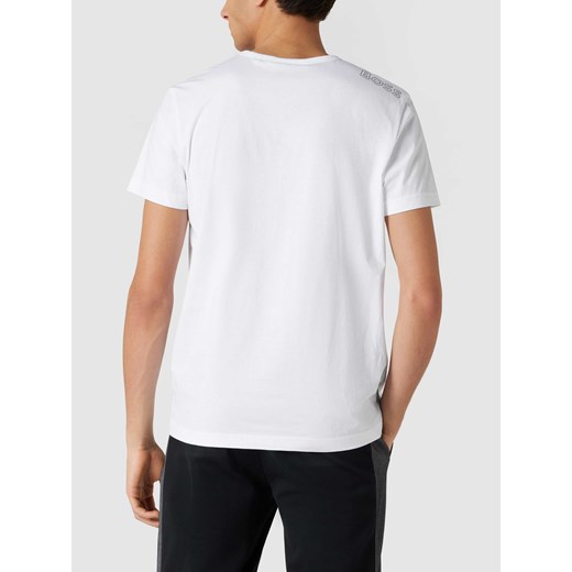 T-shirt męski biały BOSS HUGO z krótkimi rękawami z nadrukami 