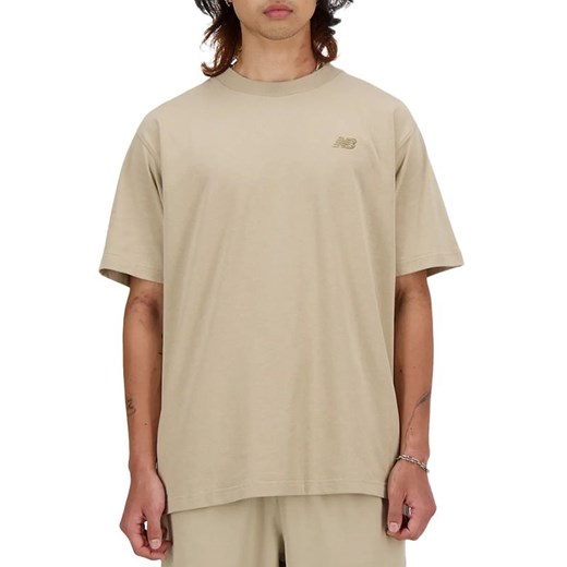 Koszulka New Balance MT41533SOT - beżowa ze sklepu streetstyle24.pl w kategorii T-shirty męskie - zdjęcie 169807921