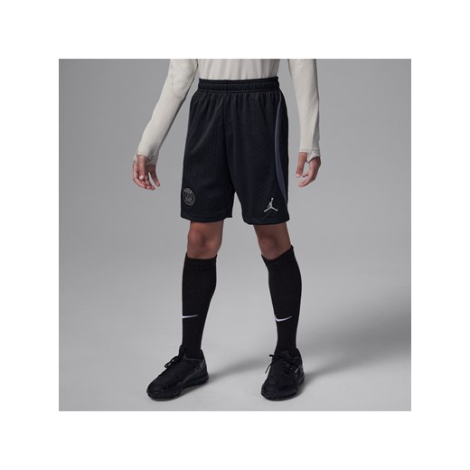 Dzianinowe spodenki piłkarskie dla dużych dzieci Jordan Dri-FIT Paris Saint-Germain Strike (wersja trzecia) - Czerń ze sklepu Nike poland w kategorii Spodenki chłopięce - zdjęcie 169808251