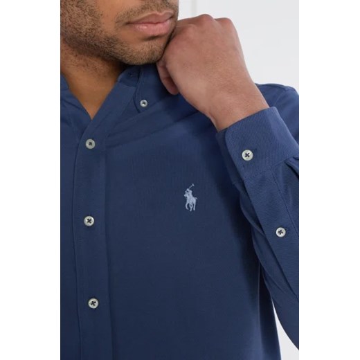 Koszula męska Polo Ralph Lauren niebieska z kołnierzykiem button down z długim rękawem 