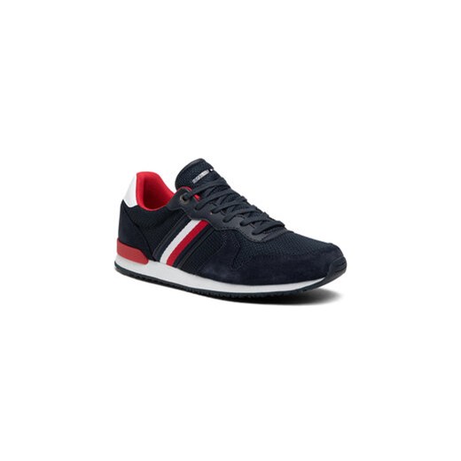 Tommy Hilfiger Sneakersy Iconic Material Mix Runner FM0FM03470 Granatowy Tommy Hilfiger 43 MODIVO