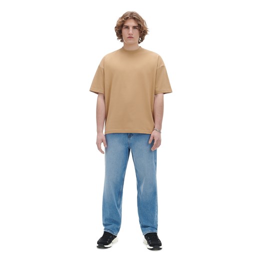 Cropp - Gładka koszulka - brązowy ze sklepu Cropp w kategorii T-shirty męskie - zdjęcie 169813270