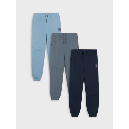 Sinsay - Spodnie dresowe jogger 3 pack - błękitny ze sklepu Sinsay w kategorii Spodnie chłopięce - zdjęcie 169813801