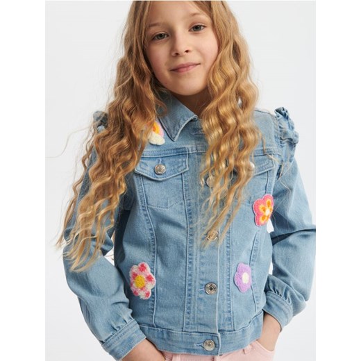 Sinsay - Kurtka jeansowa - niebieski ze sklepu Sinsay w kategorii Kurtki dziewczęce - zdjęcie 169813923