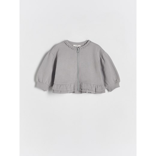 Reserved - Rozpinana bluza bomber - ciemnoszary ze sklepu Reserved w kategorii Bluzy i swetry - zdjęcie 169814853
