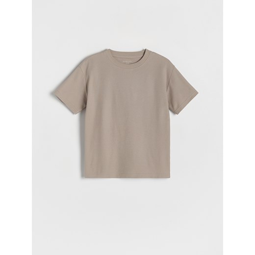 Reserved - T-shirt oversize - beżowy ze sklepu Reserved w kategorii T-shirty chłopięce - zdjęcie 169816830