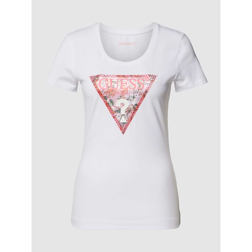 T-shirt z nadrukiem z logo ze sklepu Peek&Cloppenburg  w kategorii Bluzki damskie - zdjęcie 169818100