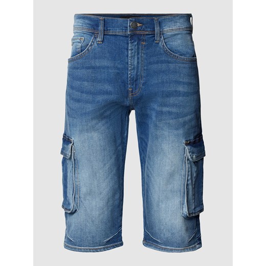 Spodnie cargo o kroju regular fit z imitacji denimu ze sklepu Peek&Cloppenburg  w kategorii Spodenki męskie - zdjęcie 169818372