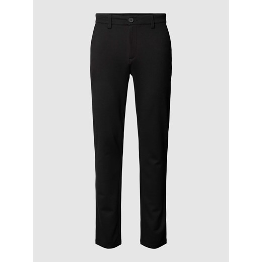 Spodnie o kroju slim fit z elastycznym paskiem model ‘Langford’ ze sklepu Peek&Cloppenburg  w kategorii Spodnie męskie - zdjęcie 169818423