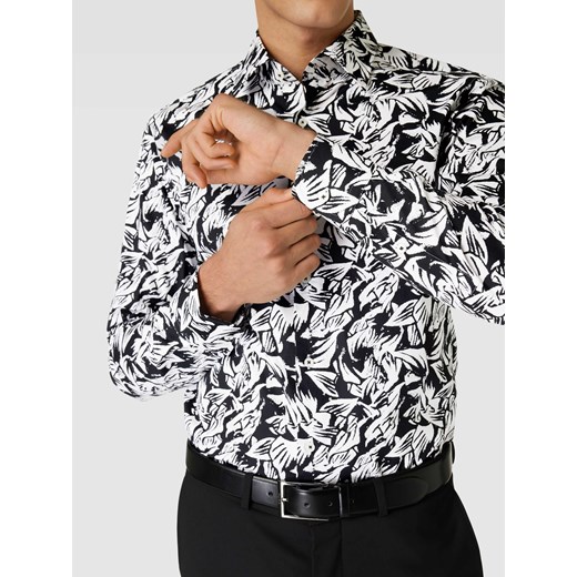 Koszula biznesowa o kroju slim fit ze wzorem na całej powierzchni model ‘Hank’ 41 Peek&Cloppenburg 