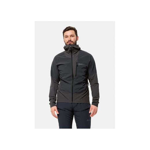 Jack Wolfskin Kurtka softshell Alpspitze 1307771 Czarny Regular Fit ze sklepu MODIVO w kategorii Kurtki męskie - zdjęcie 169819710