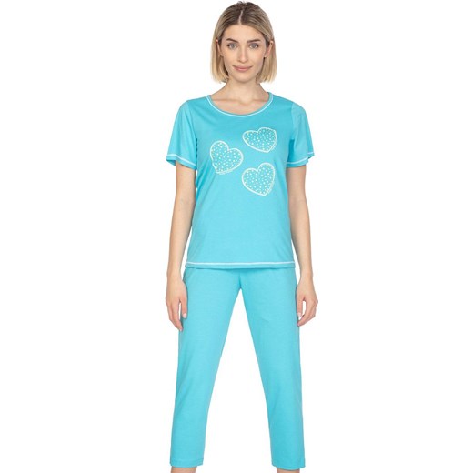 Bawełniana piżama damska niebieska 667, Kolor niebieski, Rozmiar M, Regina ze sklepu Intymna w kategorii Piżamy damskie - zdjęcie 169819943