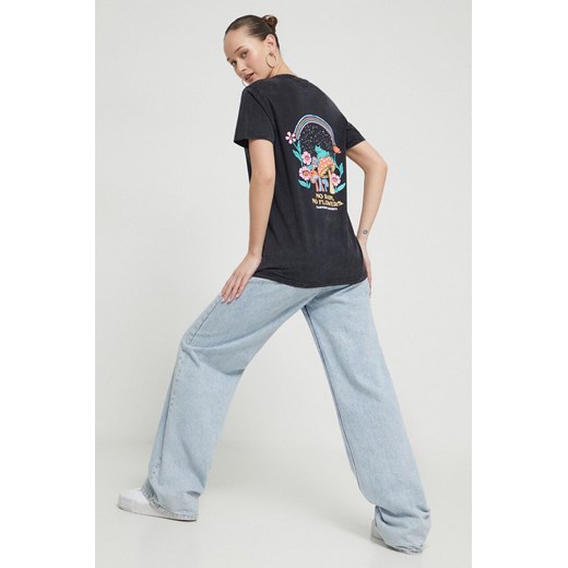 Kaotiko t-shirt bawełniany kolor czarny z nadrukiem Kaotiko XL ANSWEAR.com