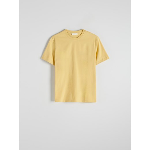 Reserved - Bawełniany t-shirt regular - żółty Reserved XL Reserved