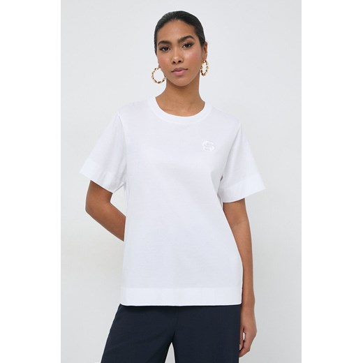 BOSS t-shirt damski kolor biały 50513755 ze sklepu ANSWEAR.com w kategorii Bluzki damskie - zdjęcie 169826052