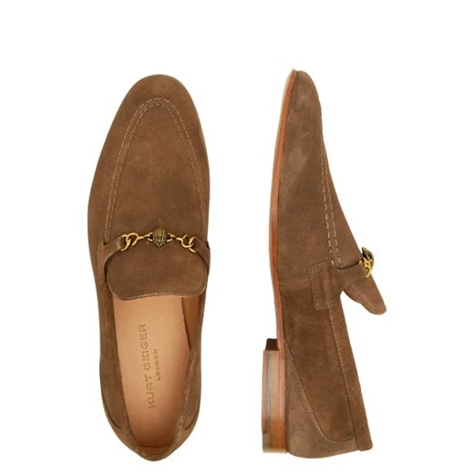 Mokasyny męskie Kurt Geiger jesienne brązowe skórzane eleganckie