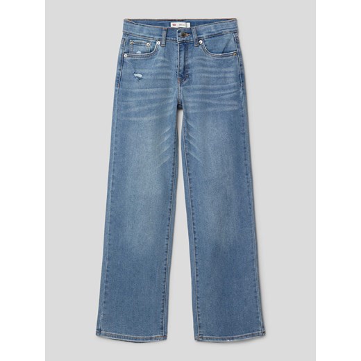 Jeansy o luźnym kroju z detalami z logo ze sklepu Peek&Cloppenburg  w kategorii Spodnie dziewczęce - zdjęcie 169828180