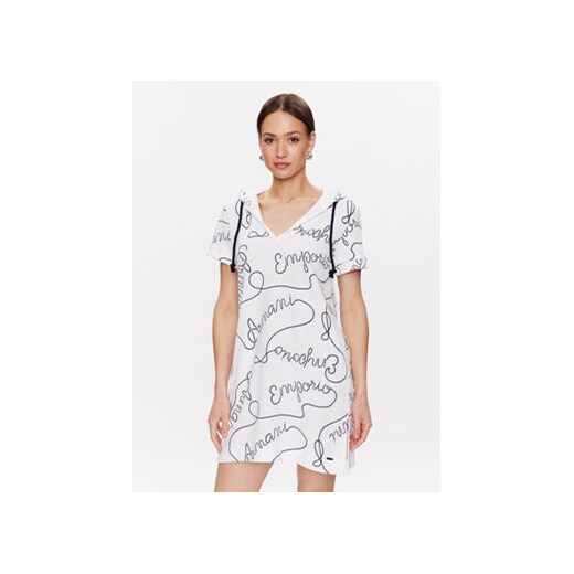 Emporio Armani Sukienka plażowa 262726 3R320 10410 Biały Relaxed Fit ze sklepu MODIVO w kategorii Odzież plażowa - zdjęcie 169832851