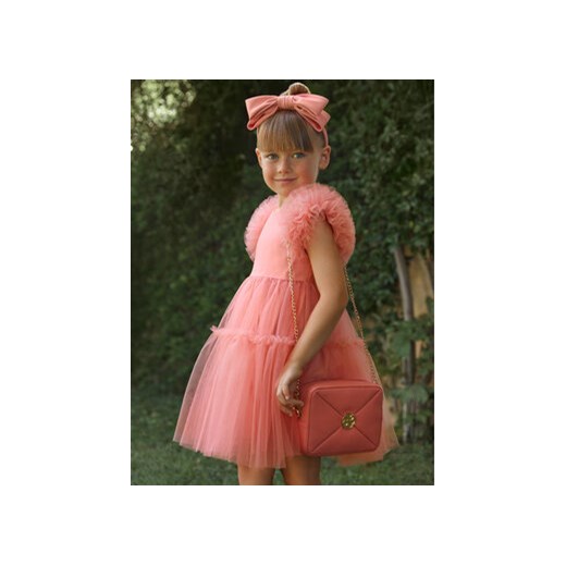 Abel & Lula Sukienka elegancka 5047 Różowy Regular Fit ze sklepu MODIVO w kategorii Sukienki dziewczęce - zdjęcie 169832903