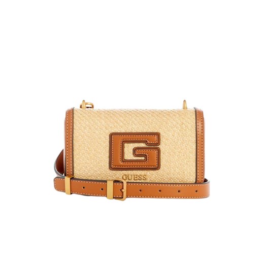 GUESS Beżowa torebka Status Mini Xbody Guess okazja outfit.pl