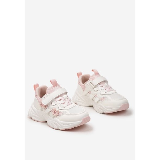 Różowe Buty Sportowe Sneakersy z Aplikacjami w Kształcie Kokardek Delhpin 31 okazyjna cena born2be.pl