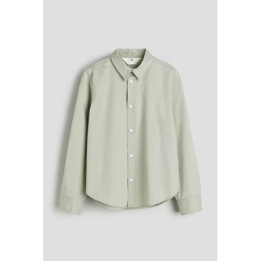 H & M - Bawełniana koszula - Zielony H & M 140 (9-10Y) H&M