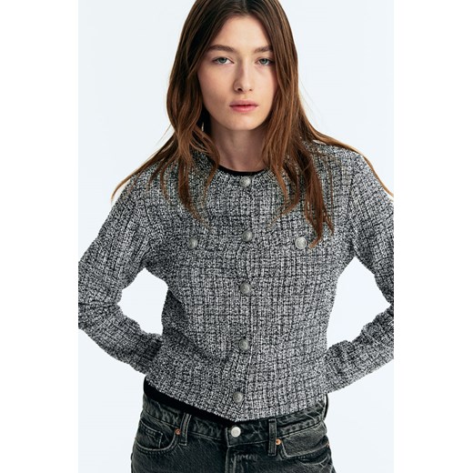 Sweter damski H & M z okrągłym dekoltem z jerseyu szary 