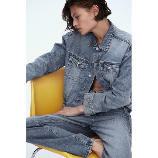 H & M - Krótka kurtka dżinsowa - Niebieski ze sklepu H&M w kategorii Kurtki damskie - zdjęcie 169834230