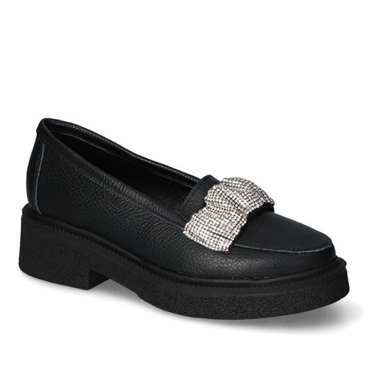 Mokasyny Lewski 3419 Czarne groch ze sklepu Arturo-obuwie w kategorii Mokasyny damskie - zdjęcie 169835063