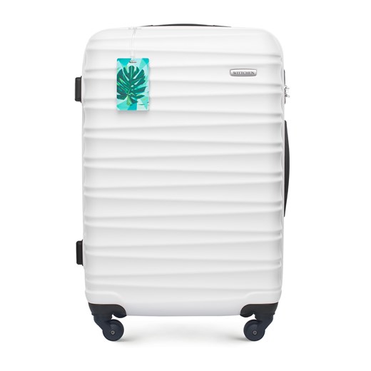 Średnia walizka z zawieszką biała ze sklepu WITTCHEN w kategorii Walizki - zdjęcie 169836344