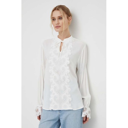 Bluzka damska Bruuns Bazaar elegancka biała 