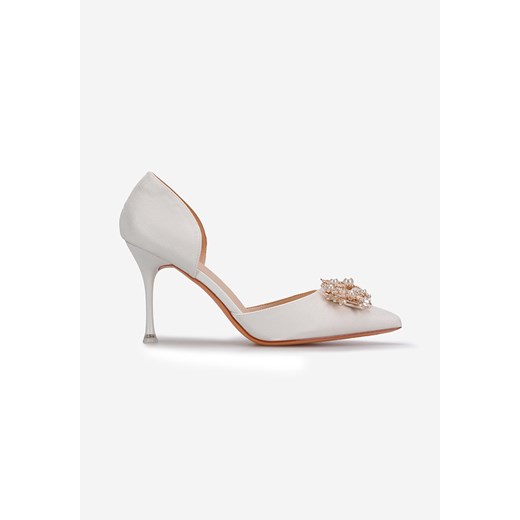 Czółenka Zapatos eleganckie białe na szpilce 