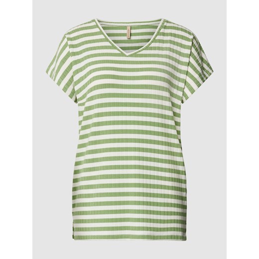 T-shirt z dekoltem w serek model ‘Kaiza’ ze sklepu Peek&Cloppenburg  w kategorii Bluzki damskie - zdjęcie 169838273