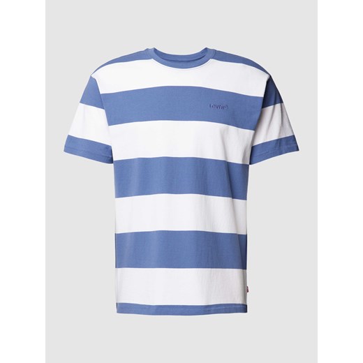 T-shirt męski Levi's w paski z bawełny casualowy