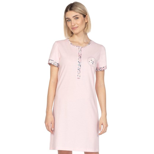 Bawełniana koszula damska różowa 124, Kolor różowy, Rozmiar M, Regina ze sklepu Primodo w kategorii Koszule nocne - zdjęcie 169840443