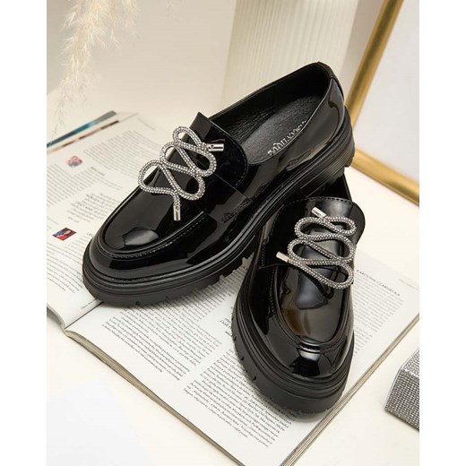 Royalfashion Lakierowane mokasyny damskie Celersa Royalfashion.pl 38 okazja royalfashion.pl
