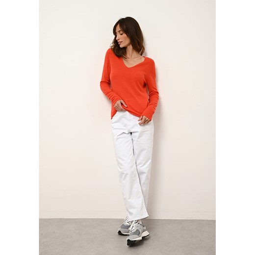 Just Cashmere Kaszmirowy sweter &quot;Joan&quot; w kolorze pomarańczowym Just Cashmere XL Limango Polska okazja