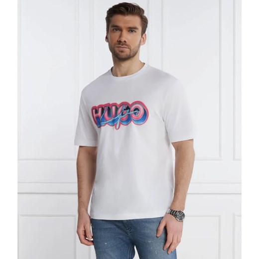 Hugo Blue T-shirt Nillumi | Regular Fit Hugo Blue S Gomez Fashion Store okazja