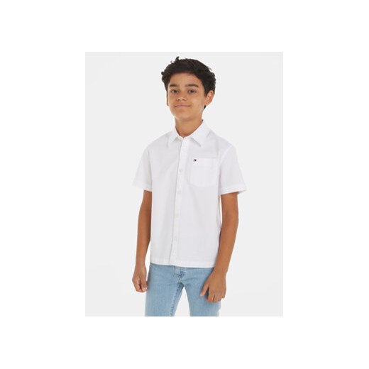 Tommy Hilfiger Koszula KB0KB08864 D Biały Regular Fit ze sklepu MODIVO w kategorii Koszule chłopięce - zdjęcie 169842702