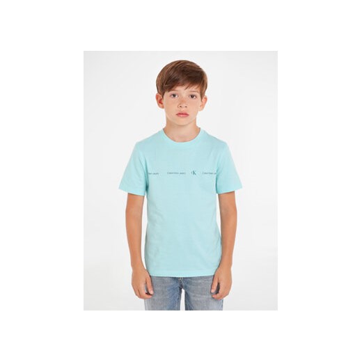 Calvin Klein Jeans T-Shirt Minimalistic IB0IB02033 D Niebieski Regular Fit ze sklepu MODIVO w kategorii T-shirty chłopięce - zdjęcie 169844182