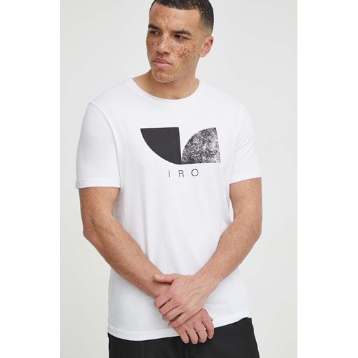 IRO t-shirt bawełniany męski kolor biały z nadrukiem ze sklepu ANSWEAR.com w kategorii T-shirty męskie - zdjęcie 169844570