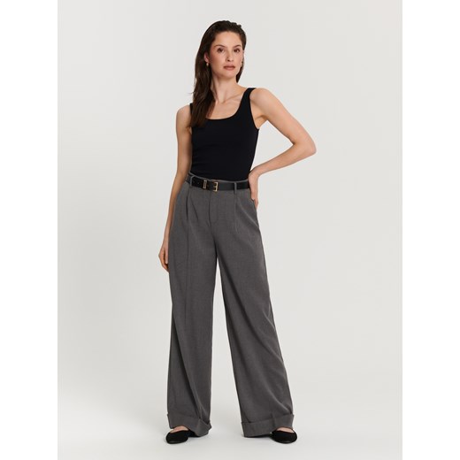 Bluzka damska Sinsay casual z okrągłym dekoltem z elastanu 