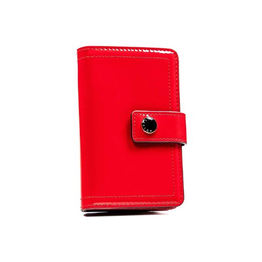 Elegancki portfel damski czerwony ze skóry ekologicznej na zatrzask - Peterson ze sklepu 5.10.15 w kategorii Portfele damskie - zdjęcie 169845642