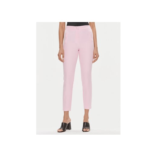 Kontatto Spodnie materiałowe CO901 Różowy Slim Fit ze sklepu MODIVO w kategorii Spodnie damskie - zdjęcie 169846654