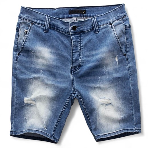 Spodnie męskie krótkie niebieskie jeansowe Recea ze sklepu Recea.pl w kategorii Spodenki męskie - zdjęcie 169849333