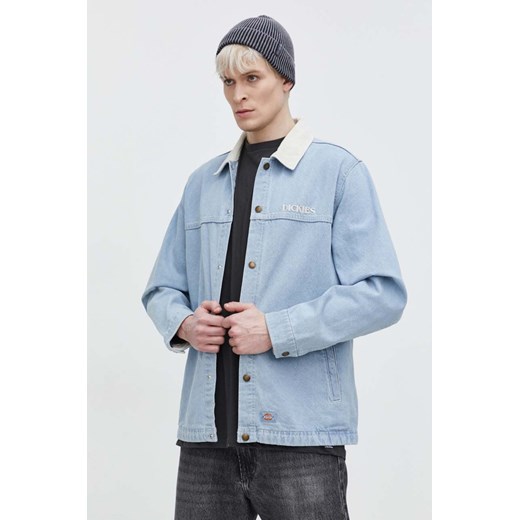Dickies kurtka jeansowa HERNDON JACKET męska kolor niebieski przejściowa DK0A4YQM ze sklepu PRM w kategorii Kurtki męskie - zdjęcie 169850374