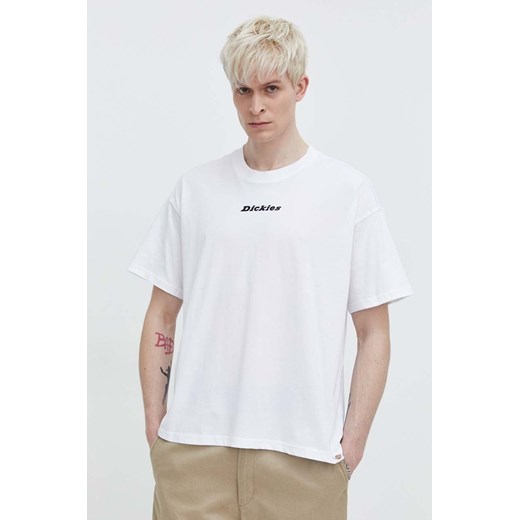 Dickies t-shirt bawełniany ENTERPRISE TEE SS męski kolor biały z nadrukiem DK0A4YRN ze sklepu PRM w kategorii T-shirty męskie - zdjęcie 169850604