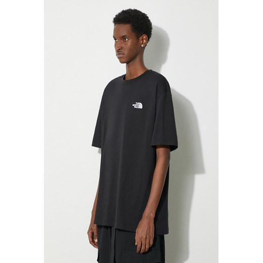 The North Face t-shirt bawełniany M S/S Essential Oversize Tee męski kolor czarny z nadrukiem NF0A87NRJK31 ze sklepu PRM w kategorii T-shirty męskie - zdjęcie 169850642