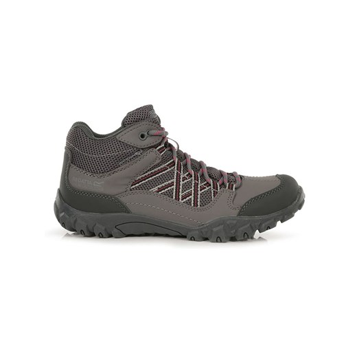 Buty trekkingowe damskie szare Regatta sznurowane z tkaniny sportowe płaskie